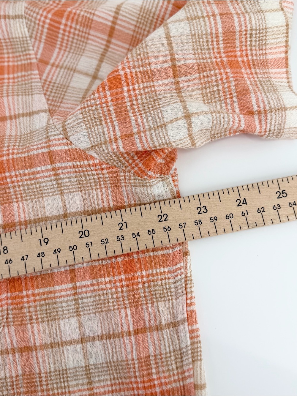 Patagonia Mens AC Shirt Medium M Carve Coral Plaid Organic Cotton SS Button Up - Picture 6 of 7
